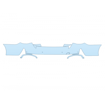 PAINT PROTECTION KIT - 2023 BMW I4 EDRIVE 35 REAR BUMPER WITH SENSORS - PRECUT PPF CLEAR BRA WRAP