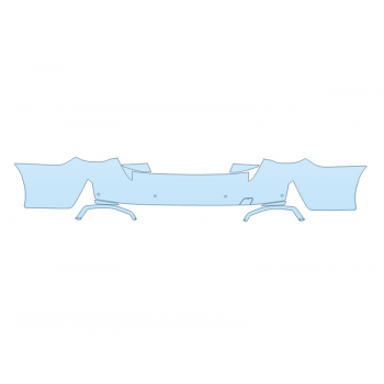 PAINT PROTECTION KIT - 2023 BMW I4 EDRIVE 40 REAR BUMPER WITH SENSORS - PRECUT PPF CLEAR BRA WRAP