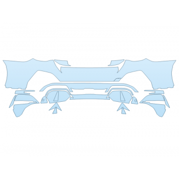 PAINT PROTECTION KIT - 2023 BMW I4 M50 REAR BUMPER - PRECUT PPF CLEAR BRA WRAP