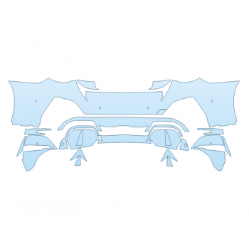 PAINT PROTECTION KIT - 2023 BMW I4 M50 REAR BUMPER WITH SENSORS - PRECUT PPF CLEAR BRA WRAP
