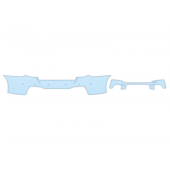 PAINT PROTECTION KIT - 2023 BMW M5 M-SPORT REAR BUMPER WITH SENSORS - PRECUT PPF CLEAR BRA WRAP