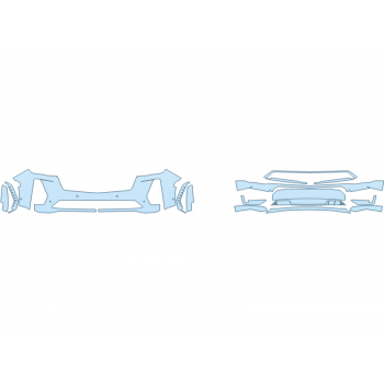 Precut PPF Kit – Clear Bra Paint Protection Film PAINT PROTECTION KIT - 2023 CADILLAC ESCALADE V SERIES BUMPER WITH SENSORS - PRECUT PPF CLEAR BRA WRAP