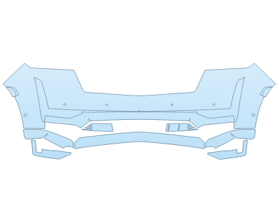 PAINT PROTECTION KIT - 2023 CADILLAC ESCALADE ESV SPORT BUMPER WITH SENSORS - PRECUT PPF CLEAR BRA WRAP
