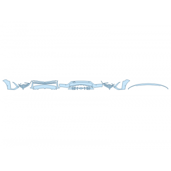 PAINT PROTECTION KIT - 2023 CADILLAC LYRIQ LUXURY BUMPER (MULTI PIECE)WITH SENSORS - PRECUT PPF CLEAR BRA WRAP