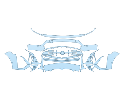 PAINT PROTECTION KIT - 2023 CADILLAC LYRIQ LUXURY BUMPER WITH SENSORS - PRECUT PPF CLEAR BRA WRAP