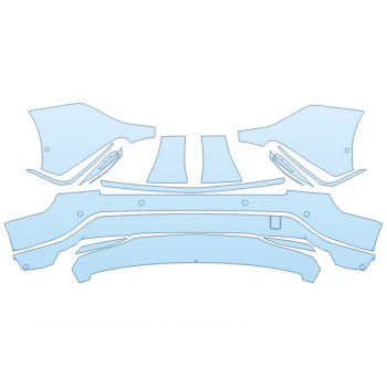 Precut PPF Kit – Clear Bra Paint Protection Film PAINT PROTECTION KIT - 2023 CADILLAC LYRIQ LUXURY REAR BUMPER WITH SENSORS - PRECUT PPF CLEAR BRA WRAP