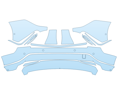 PAINT PROTECTION KIT - 2023 CADILLAC LYRIQ LUXURY REAR BUMPER WITH SENSORS - PRECUT PPF CLEAR BRA WRAP