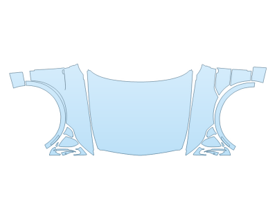 PAINT PROTECTION KIT - 2023 CADILLAC LYRIQ LUXURY FULL HOOD FENDERS MIRRORS(WRAPPED EDGES) - PRECUT PPF CLEAR BRA WRAP