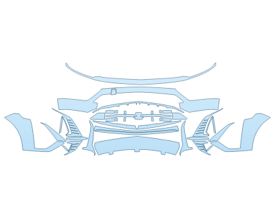 PAINT PROTECTION KIT - 2023 CADILLAC LYRIQ SPORT BUMPER - PRECUT PPF CLEAR BRA WRAP