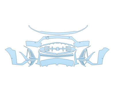 PAINT PROTECTION KIT - 2023 CADILLAC LYRIQ SPORT BUMPER WITH SENSORS - PRECUT PPF CLEAR BRA WRAP
