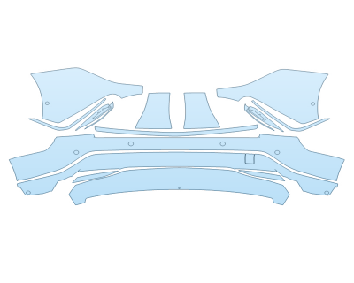 PAINT PROTECTION KIT - 2023 CADILLAC LYRIQ SPORT REAR BUMPER WITH SENSORS - PRECUT PPF CLEAR BRA WRAP