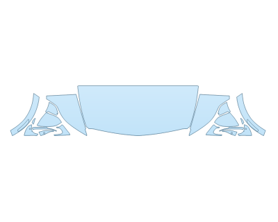 PAINT PROTECTION KIT - 2023 CADILLAC LYRIQ SPORT HOOD FENDERS MIRRORS 24 INCH (WRAPPED EDGES) - PRECUT PPF CLEAR BRA WRAP