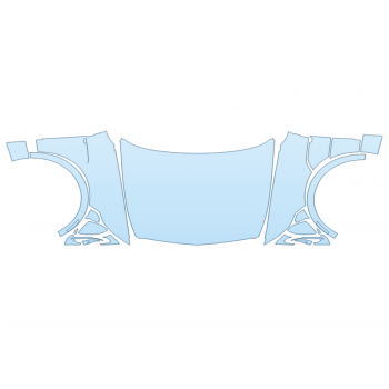 PAINT PROTECTION KIT - 2023 CADILLAC LYRIQ SPORT FULL HOOD FENDERS MIRRORS(WRAPPED EDGES) - PRECUT PPF CLEAR BRA WRAP