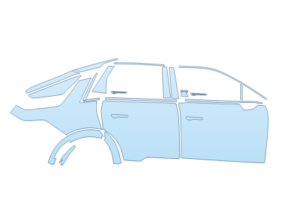PAINT PROTECTION KIT - 2023 CADILLAC LYRIQ SPORT PASSENGER SIDE - PRECUT PPF CLEAR BRA WRAP