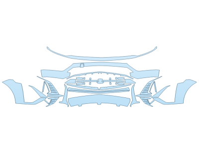 PAINT PROTECTION KIT - 2023 CADILLAC LYRIQ TECH BUMPER - PRECUT PPF CLEAR BRA WRAP