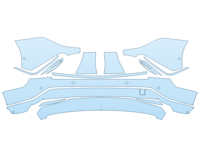 PAINT PROTECTION KIT - 2023 CADILLAC LYRIQ TECH REAR BUMPER WITH SENSORS - PRECUT PPF CLEAR BRA WRAP