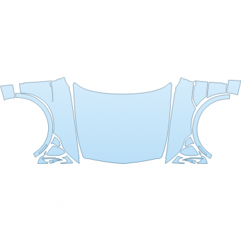 PAINT PROTECTION KIT - 2023 CADILLAC LYRIQ TECH FULL HOOD FENDERS MIRRORS(WRAPPED EDGES) - PRECUT PPF CLEAR BRA WRAP