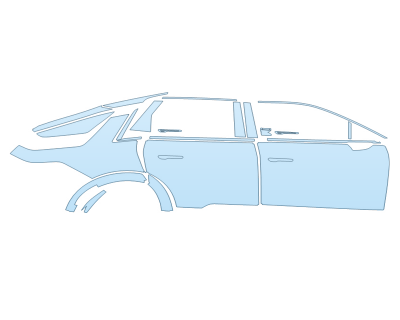 PAINT PROTECTION KIT - 2023 CADILLAC LYRIQ TECH PASSENGER SIDE - PRECUT PPF CLEAR BRA WRAP