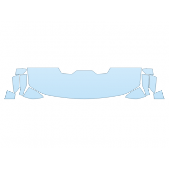 PAINT PROTECTION KIT - 2023 CHEVROLET COLORADO ZR2 HOOD FENDERS MIRRORS 18 INCH (WRAPPED EDGES) - PRECUT PPF CLEAR BRA WRAP