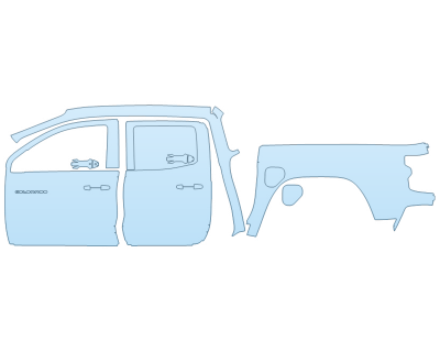 PAINT PROTECTION KIT - 2023 CHEVROLET COLORADO ZR2 DRIVER SIDE - PRECUT PPF CLEAR BRA WRAP