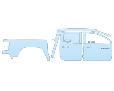 PAINT PROTECTION KIT - 2023 CHEVROLET COLORADO ZR2 PASSENGER SIDE - PRECUT PPF CLEAR BRA WRAP