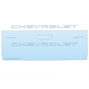 PAINT PROTECTION KIT - 2023 CHEVROLET COLORADO ZR2 TAILGATE W/ EMBLEMS - PRECUT PPF CLEAR BRA WRAP