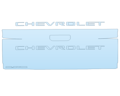 PAINT PROTECTION KIT - 2023 CHEVROLET COLORADO ZR2 TAILGATE W/ EMBLEMS - PRECUT PPF CLEAR BRA WRAP