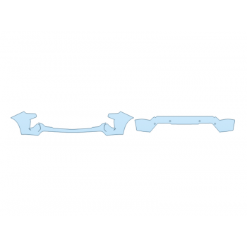 PAINT PROTECTION KIT - 2023 CHEVROLET SILVERADO 1500 CUSTOM TRAIL BOSS BUMPER (MULTI PIECE)WITH SENSORS - PRECUT PPF CLEAR BRA WRAP