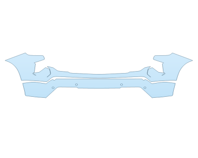 PAINT PROTECTION KIT - 2023 CHEVROLET SILVERADO 1500 CUSTOM TRAIL BOSS BUMPER WITH SENSORS - PRECUT PPF CLEAR BRA WRAP