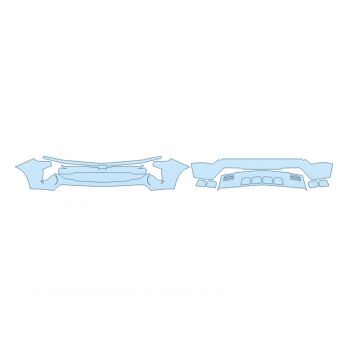 PAINT PROTECTION KIT - 2023 CHEVROLET SILVERADO 1500 LT BUMPER (MULTI PIECE) - PRECUT PPF CLEAR BRA WRAP