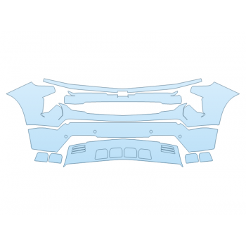 PAINT PROTECTION KIT - 2023 CHEVROLET SILVERADO 1500 LT BUMPER WITH SENSORS - PRECUT PPF CLEAR BRA WRAP