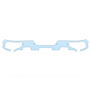 PAINT PROTECTION KIT - 2023 CHEVROLET SILVERADO 1500 LT REAR BUMPER WITH SENSORS WITH EXHAUST - PRECUT PPF CLEAR BRA WRAP