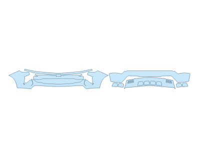 PAINT PROTECTION KIT - 2023 CHEVROLET SILVERADO 1500 LT TRAILBOSS BUMPER (MULTI PIECE) - PRECUT PPF CLEAR BRA WRAP