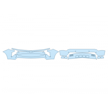 PAINT PROTECTION KIT - 2023 CHEVROLET SILVERADO 1500 LT TRAILBOSS BUMPER (MULTI PIECE)WITH SENSORS - PRECUT PPF CLEAR BRA WRAP