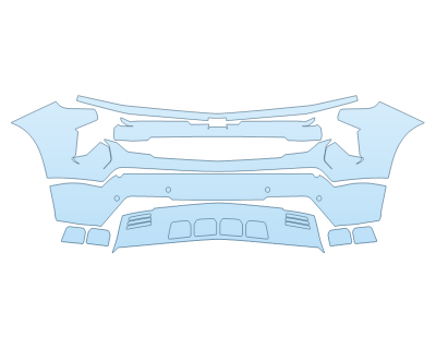 PAINT PROTECTION KIT - 2023 CHEVROLET SILVERADO 1500 LT TRAILBOSS BUMPER WITH SENSORS - PRECUT PPF CLEAR BRA WRAP