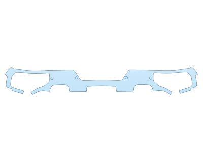 PAINT PROTECTION KIT - 2023 CHEVROLET SILVERADO 1500 LT TRAILBOSS REAR BUMPER WITH SENSORS WITH EXHAUST - PRECUT PPF CLEAR BRA WRAP