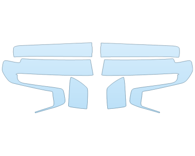 PAINT PROTECTION KIT - 2023 CHEVROLET SILVERADO 1500 LT TRAILBOSS HEADLIGHTS FOGLIGHTS - PRECUT PPF CLEAR BRA WRAP