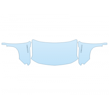 PAINT PROTECTION KIT - 2023 CHEVROLET SILVERADO 1500 WORK TRUCK FULL HOOD FENDERS MIRRORS(WRAPPED EDGES) - PRECUT PPF CLEAR BRA WRAP