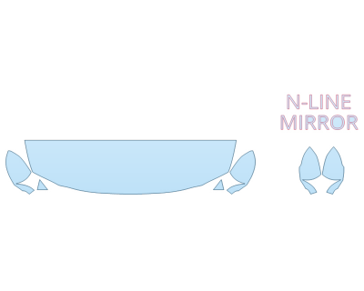 PAINT PROTECTION KIT - 2023 HYUNDAI ELANTRA ESSENTIAL HOOD FENDERS MIRRORS 18 INCH - PRECUT PPF CLEAR BRA WRAP