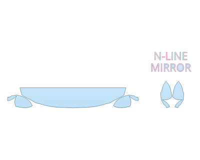 PAINT PROTECTION KIT - 2023 HYUNDAI ELANTRA PREFERRED HYBRID HOOD FENDERS MIRRORS 12 INCH (WRAPPED EDGES) - PRECUT PPF CLEAR BRA WRAP