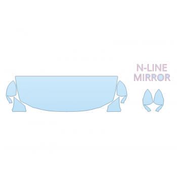 PAINT PROTECTION KIT - 2023 HYUNDAI ELANTRA ULTIMATE HOOD FENDERS MIRRORS 24 INCH (WRAPPED EDGES) - PRECUT PPF CLEAR BRA WRAP