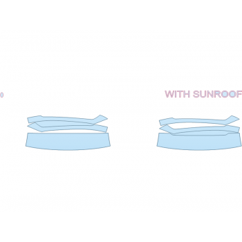 PAINT PROTECTION KIT - 2023 HYUNDAI ELANTRA ULTIMATE HYBRID ROOF PILLARS - PRECUT PPF CLEAR BRA WRAP