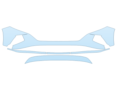 PAINT PROTECTION KIT - 2023 HYUNDAI TUCSON HYBRID BLUE BUMPER - PRECUT PPF CLEAR BRA WRAP