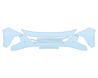 PAINT PROTECTION KIT - 2023 HYUNDAI TUCSON HYBRID BLUE BUMPER (MULTI PIECE)WITH SENSORS - PRECUT PPF CLEAR BRA WRAP
