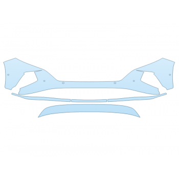 PAINT PROTECTION KIT - 2023 HYUNDAI TUCSON HYBRID BLUE BUMPER WITH SENSORS - PRECUT PPF CLEAR BRA WRAP