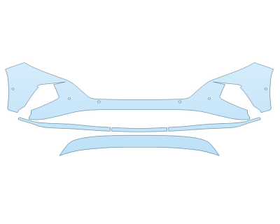 PAINT PROTECTION KIT - 2023 HYUNDAI TUCSON HYBRID BLUE BUMPER WITH SENSORS - PRECUT PPF CLEAR BRA WRAP