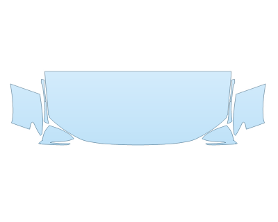 PAINT PROTECTION KIT - 2023 HYUNDAI TUCSON HYBRID BLUE HOOD FENDERS MIRRORS 30 IN(WRAPPED EDGES) - PRECUT PPF CLEAR BRA WRAP