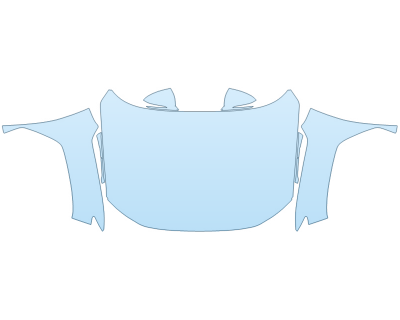 PAINT PROTECTION KIT - 2023 HYUNDAI TUCSON HYBRID BLUE FULL HOOD FENDERS MIRRORS(WRAPPED EDGES) - PRECUT PPF CLEAR BRA WRAP