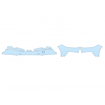 PAINT PROTECTION KIT - 2023 INFINITI QX50 LUXE BUMPER (MULTI PIECE)WITH SENSORS - PRECUT PPF CLEAR BRA WRAP