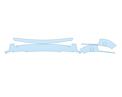 PAINT PROTECTION KIT - 2024 DODGE CHALLENGER RT BUMPER (MULTI PIECE) - PRECUT PPF CLEAR BRA WRAP